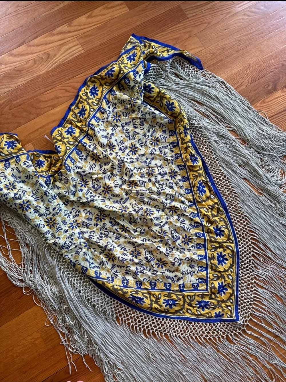 Free People Amara Finge Silk Sarong One Size